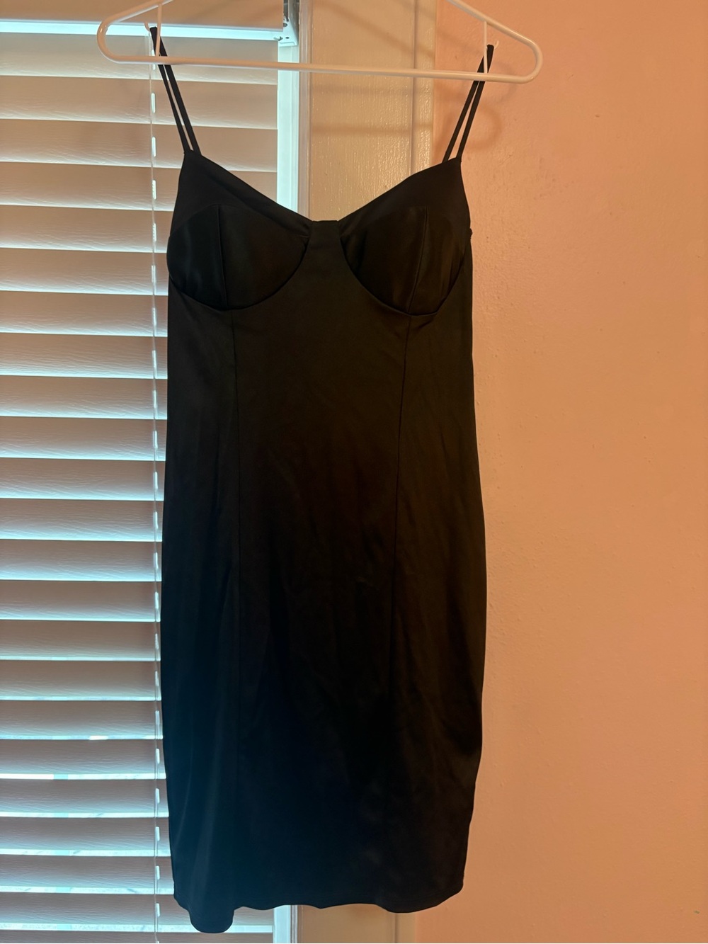 Black Spaghetti-Strap Slip Dress